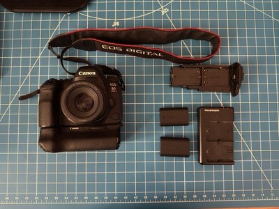 Canon EOS 6D Mark II 26.2MP Camera Black with 50mm F1.8 Lens & Battery Grip