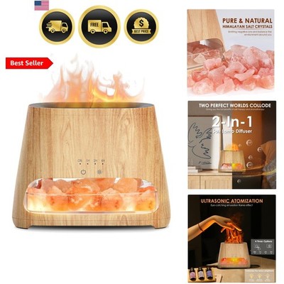2-in-1 Ultrasonic Essential Oil Diffuser & Himalayan Salt Lamp, Aromatherapy ...