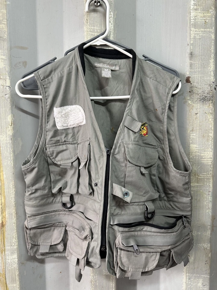 Chaleco utilitario de pesca Danielson para hombre talla M gris 19 bolsillos nuevo con etiquetas Foto 2 de 3
