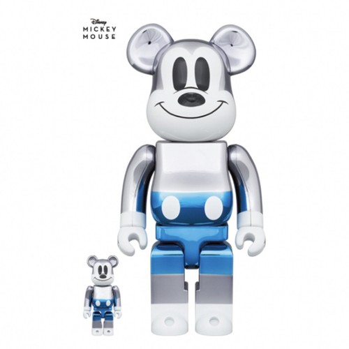 Medicom Toy fragmentdesign MICKEY MOUSE BLUE Ver. BE@RBRICK 100% 400% - Picture 1 of 6