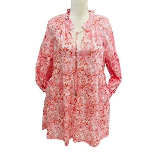 Tommy Bahama Petit Palma Ballon Sleeve Short Dress Paradise Pink Extra Small NWT - Picture 10 of 16