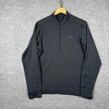 Arc’teryx Shirt Mens Medium M Black 1/2 Zip Pullover Outdoors Gorpcore