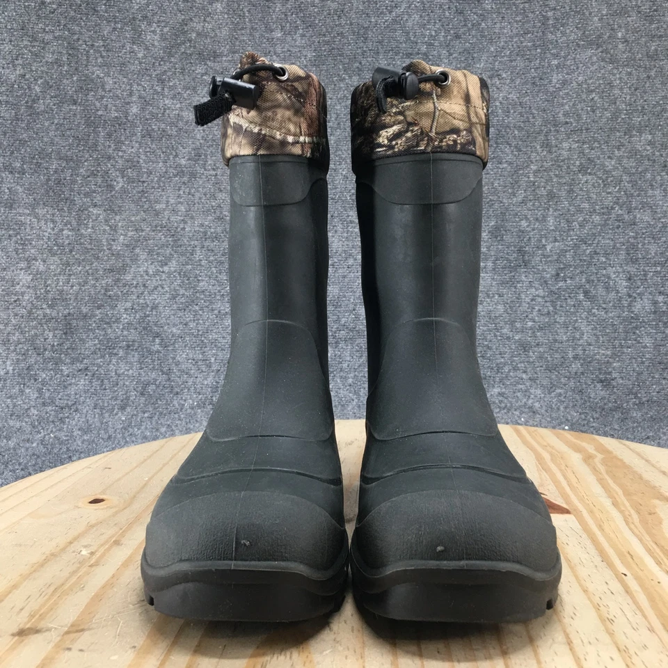 Kamik Boots Youth 6 男孩 Snobuster 2 迷彩冬季雪地靴橄榄绿色橡胶 — 第 4/4 张图片