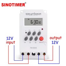 Digital Timer Switch 12v Dc Input 7 Days Programmable 24hrs Mini Time Relay Load