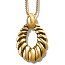 NWTag Brighton Ferrara ATHENA SCALLOPED Convertible Necklace Gold MSRP 128