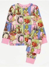 Christmas The Grinch Patchwork Matching Kids Pyjamas