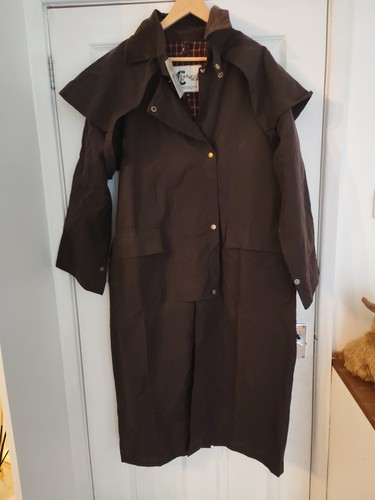 Randol's Australian Regenmantel braun wasserdicht 100 % geölte Baumwolle Medium 50" lang - Bild 2 von 14