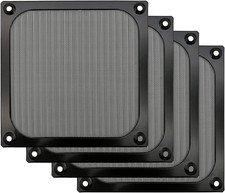 120Mm Computer Fan Filter Grills with Screws, Ultra Fine Aluminum Mesh, Black Co