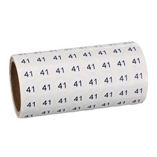 0.4" Small Round Number Stickers Roll, 1000 Pcs Circle Labels, Black Number 41