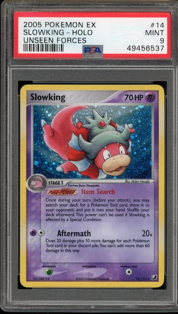 Pokemon Slowking Holo Unseen Forces 14/115 PSA 9 Mint