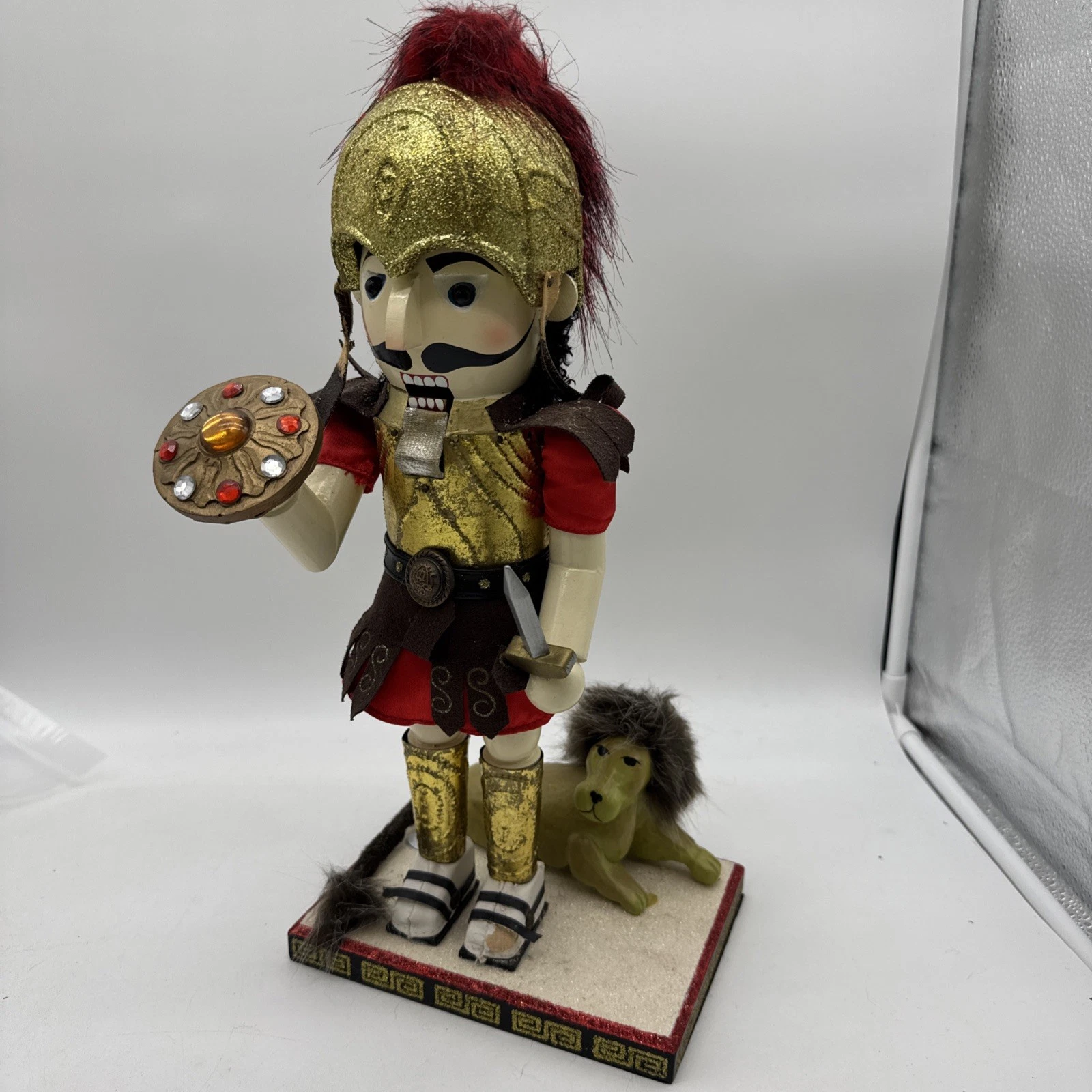 Gladiator & Lion Nutcracker 15” 2007 Bombay Company