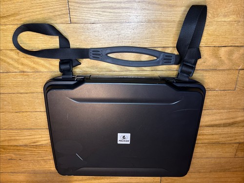 Pelican Waterproof Black Laptop Case Model 1085 with strap and foam insert