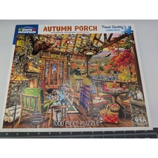 White Mountain Jigsaw Puzzle Autumn Porch 1000 Pieces Complete