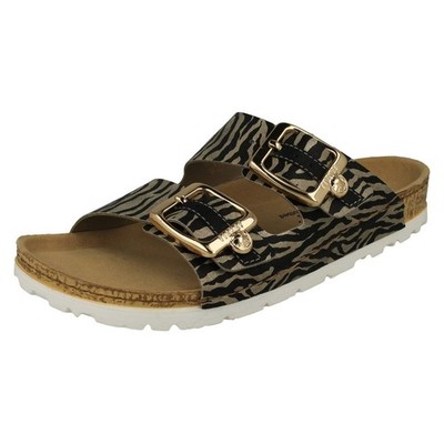 Damen Rieker Pantoletten Sandalen mit verstellbaren Riemchen - 69850