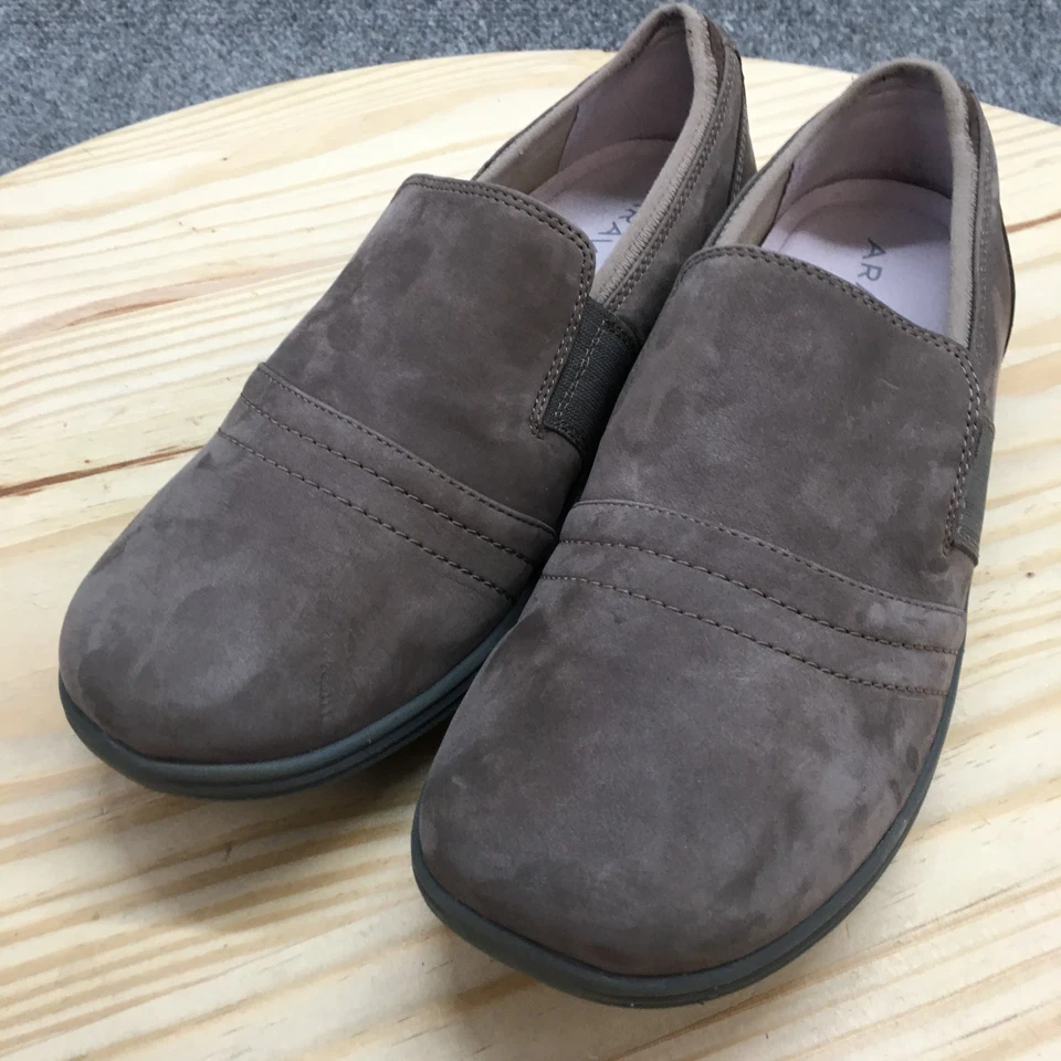 Aravon 乐福鞋女式 8.5D 灰色 Beaumont Twin Gore 圆头懒人皮革 — 第 4/4 张图片