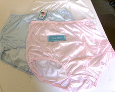 3 Dixie Belle by Velrose Full cut Briefs Style 719 White Pink and Blue Size 9