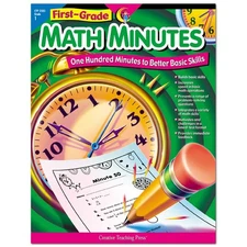 Creative Teaching Press Math Minutes Book, Grade 1 (One Hundred Minutes to B...