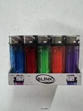 Blink Butane Lighter 50 Count Pack Assorted Colors Free Shipping