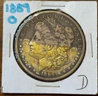 1889-O Morgan Silver Dollar - discolored on obverse - circulated condition