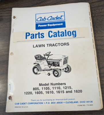 #ad #ad Cub Cadet Parts Catalog 805 1105 1110 1215 1220 1605 1610 1615 1620. 772 3903 $22.99