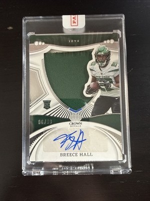 2022 Panini Chronicles Crown Royale Football Breece Hall RPA /99 No. CRS-BRH