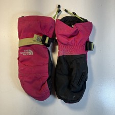 The North Face Insulated Snow Mittens Girls Size Small Pink Waterproof