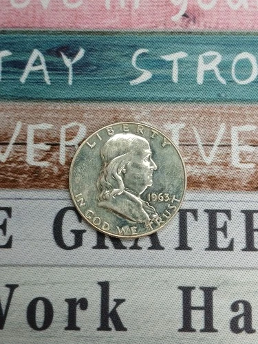 Silver 1963 P  90% silver   Proof Franklin Half Dollar   TP-9796