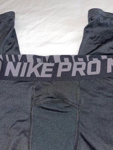 Nike Pro Dri-Fit Compression Base Layer Pants Youth Size Large Black Knee Length - Picture 9 of 15
