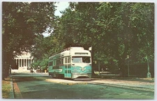 Vintage 1960 Washington DC Silver Sightseer Streetcar Postcard