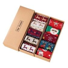 Christmas Socks Wool Socks Mid Tube Women's Socks Autumn/Winter Gift Box