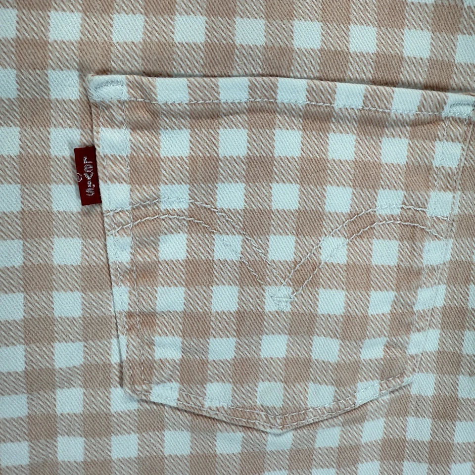 Vestido Jersey Levi Strauss Niña Sin Mangas Rosa Blanco Guinga Talla 14 Reg Foto 3 de 4