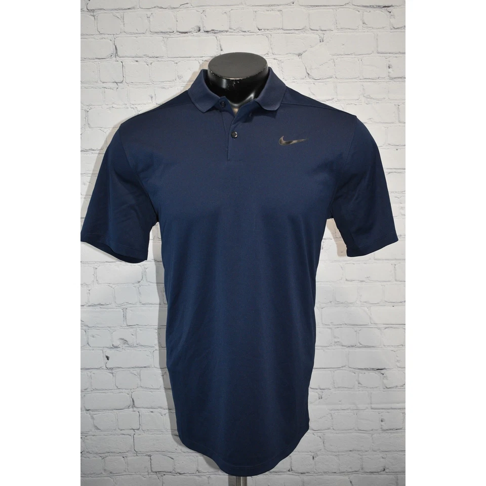 Рубашка Nike Golf Polo мужская размер большой синяя функциональная Dri-Fit полиэстер - Изображение 2 из 4