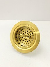 Gold Sink Drain Strainer, 3-1/2 Inch Assembly Kit with Basket and Stopper