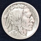 1918 S Buffalo Nickel Sharp F-VF Features Partial Horn Sought After Better Date