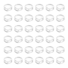 40Pcs 0.3" Silicone Clip-on Earring Backs Comfort Earrings Pads Clear 