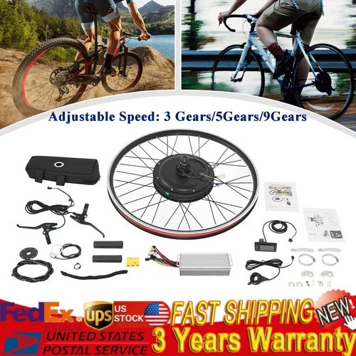 27.5 inch Rear Wheel 48V 2000W Electric Bicycle Motor E-Bike Hub Conversion Kit