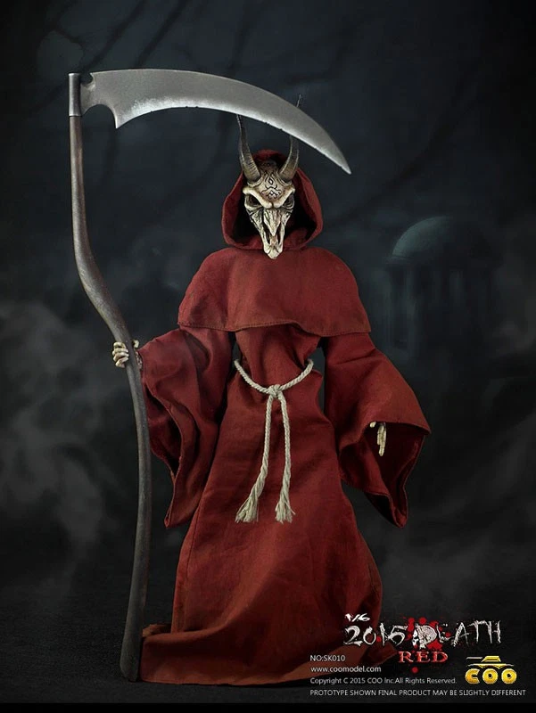 NUEVO Coomodel Sk10 Escala 1/6 2015 Rojo Muerte Esqueleto Humano ALEACIÓN DIECAST FIGURA RARA Foto 2 de 4