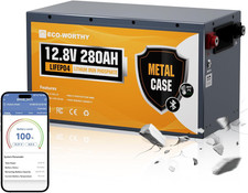 12V 280Ah Metal Case Lifepo4 Lithium Battery with Bluetooth, Low-Temp Protection