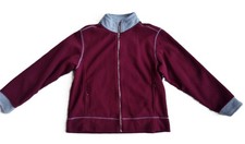 WOMANS QUARTER ZIP MAROON FLEECE