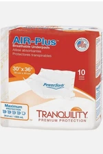 Tranquility Air-Plus PowerSorb Breathable Incontinence Underpads Bed Pad 40 pads