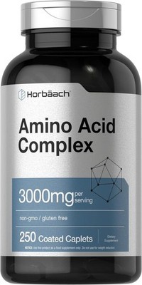 Amino Acid Complex 3000Mg | 360 Caplets | Non-Gmo, Gluten Free Amino Acids Supp