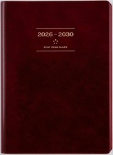 Takahashi Planner 2026 A5 Five Year Desk Diary Wine No.98 Starting in January