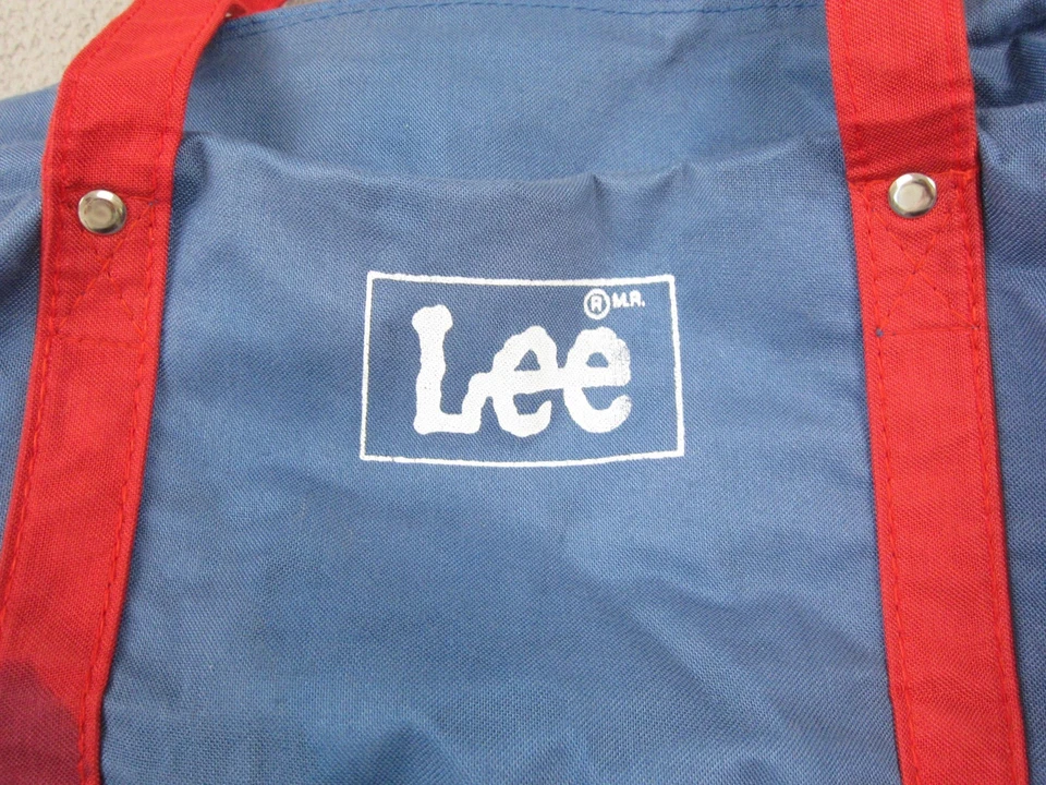 Bolso de Lona LEE Vintage Azul Rojo Correa Gimnasio Viaje Bolso Deportes Años 80 70 Retro Foto 2 de 4