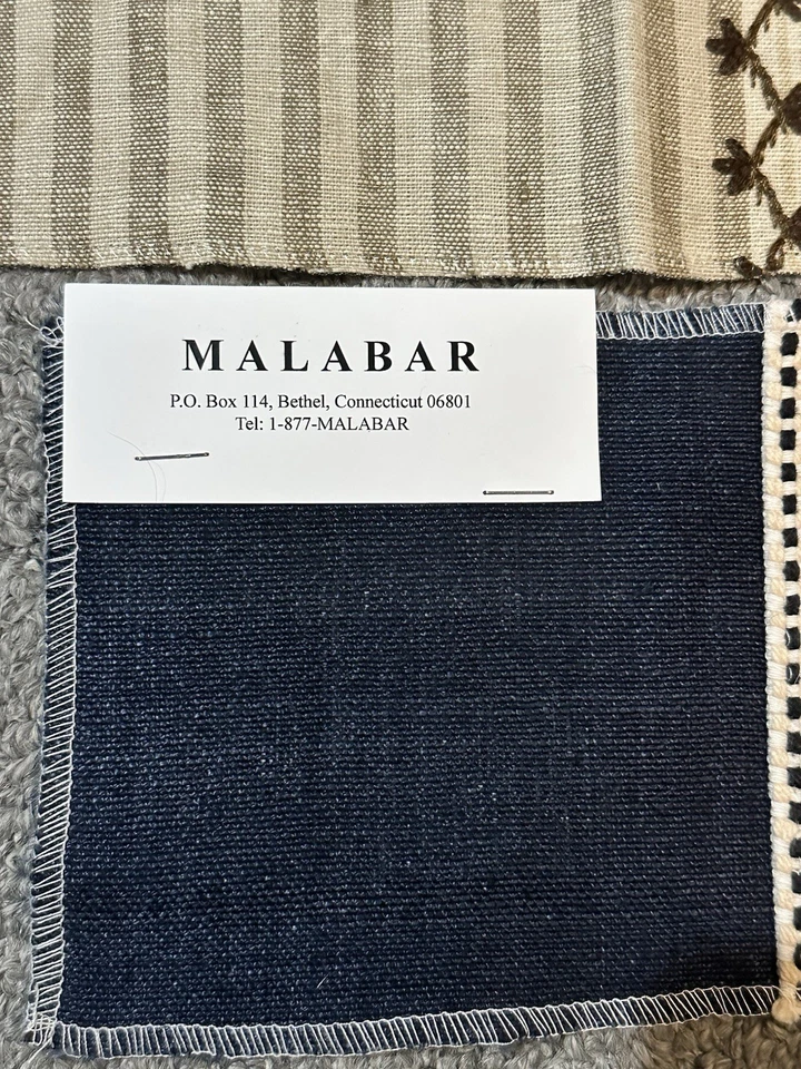 Lot of 9 Designer Fabric Samples Ralph Lauren Pindler Malabar Stripe Crafts  - Image 4 of 4