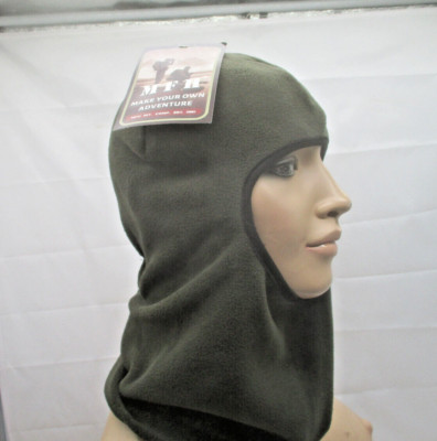 MFH   Sturmhaube Balaclava   Oliv Grün   Polyester Fleece   1 Loch - NEU