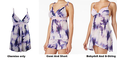 Linea Donatella Bellina Printed Cami and Short Pajama Set or Babydoll G-String