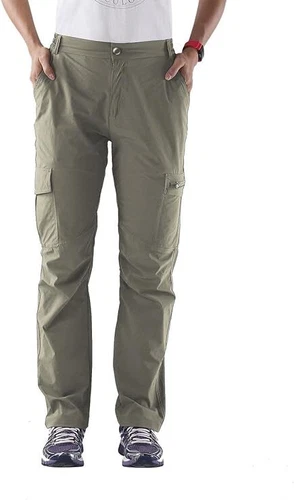 Nonwe Pants Mens 32x32 Khaki Cargo Hiking Outdoors Midweight Nylon Pants