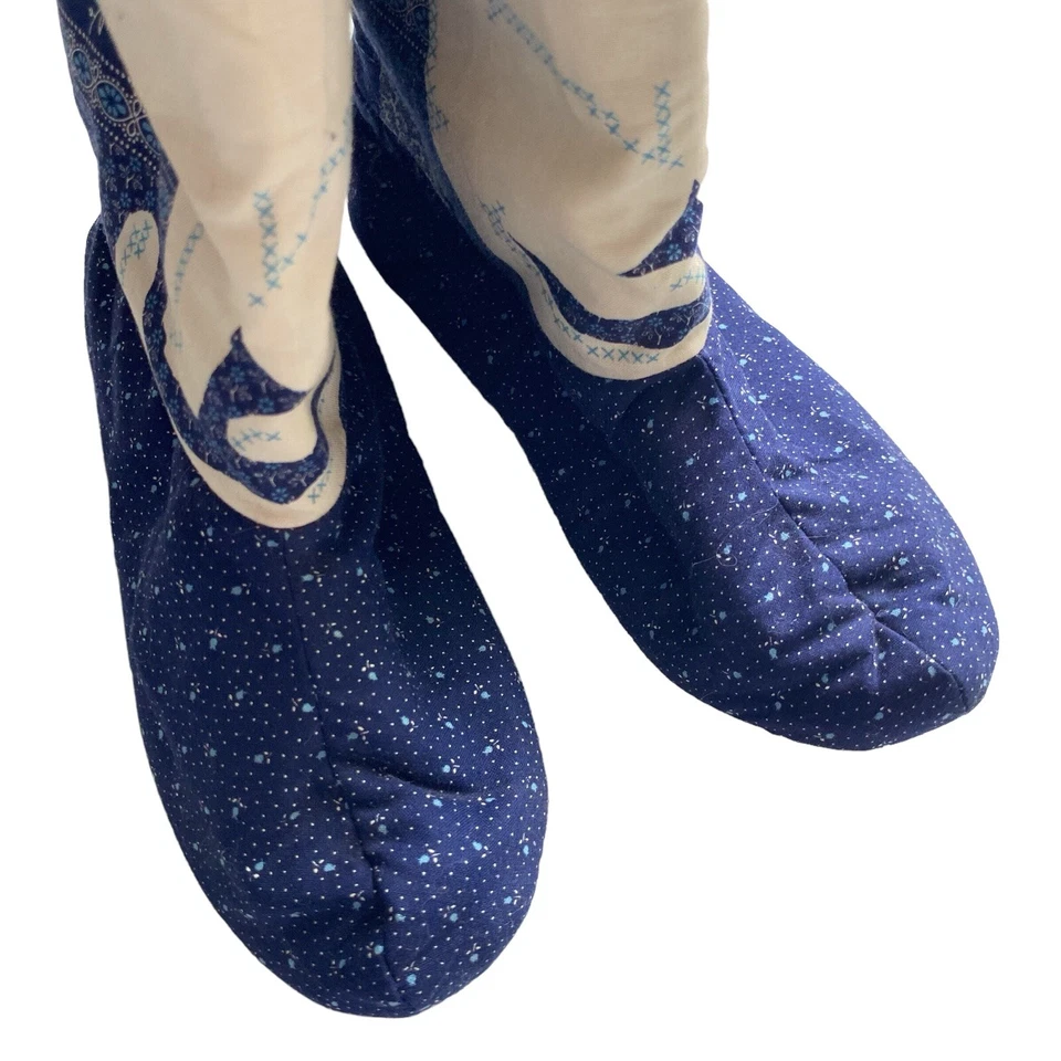 Винтажный DEARFOAMS Cat ботинок Bell тапочки размер маленький 5-6 синий сделано в США новый - Изображение 3 из 4