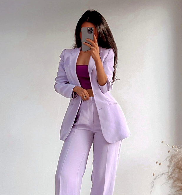ZARA WOMEN NEW STRAIGHT CUT BLAZER JACKET PURPLE LILAC XS S ZARA WOMEN NEW STRAIGHT CUT BLAZER JACKET PURPLE LILAC XS S