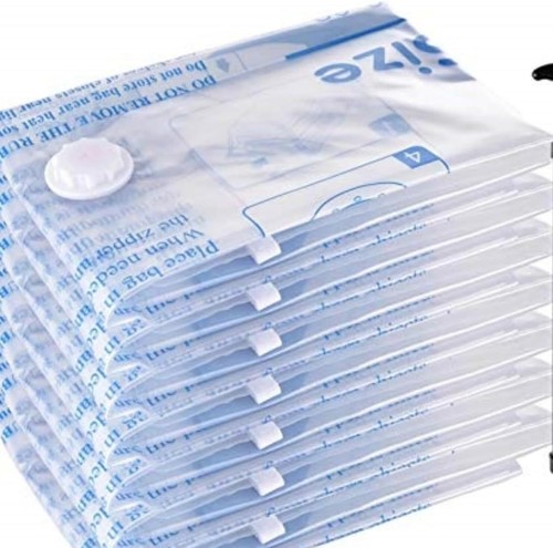 7 Jumbo Vacuum Storage Bags, Space Saver Sealer for Clothes, Pillows, Bedding - Picture 21 of 112
